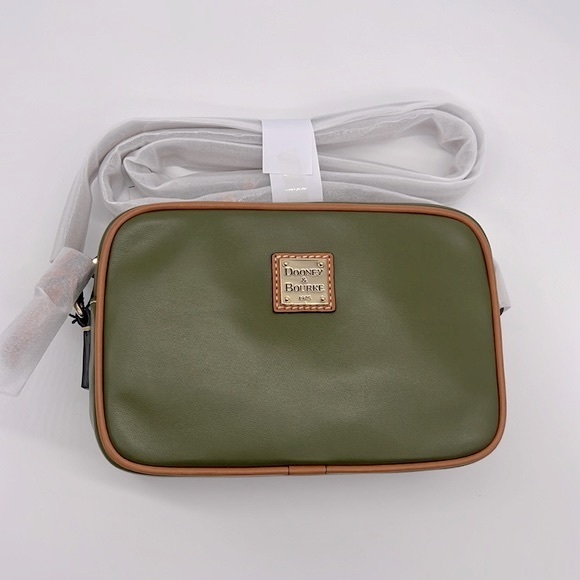 Dooney & Bourke Wexford Leather Camera Crossbody Olive - Picture 1 of 13